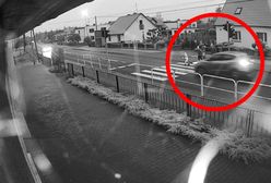 Chwile grozy na przejściu. Wprost na rodzinę z dziećmi