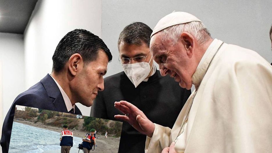 Irak. Papież Franciszek wsparł mężczyznę, który stracił syna. Zwłoki dziecka morze wyrzuciło na brzeg