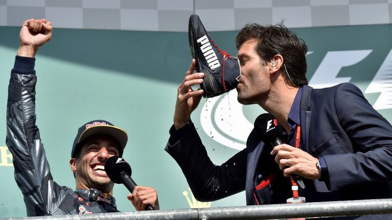 Zdjęcie okładkowe artykułu: AFP / Na zdjęciu: Daniel Ricciardo, Mark Webber (po prawej)