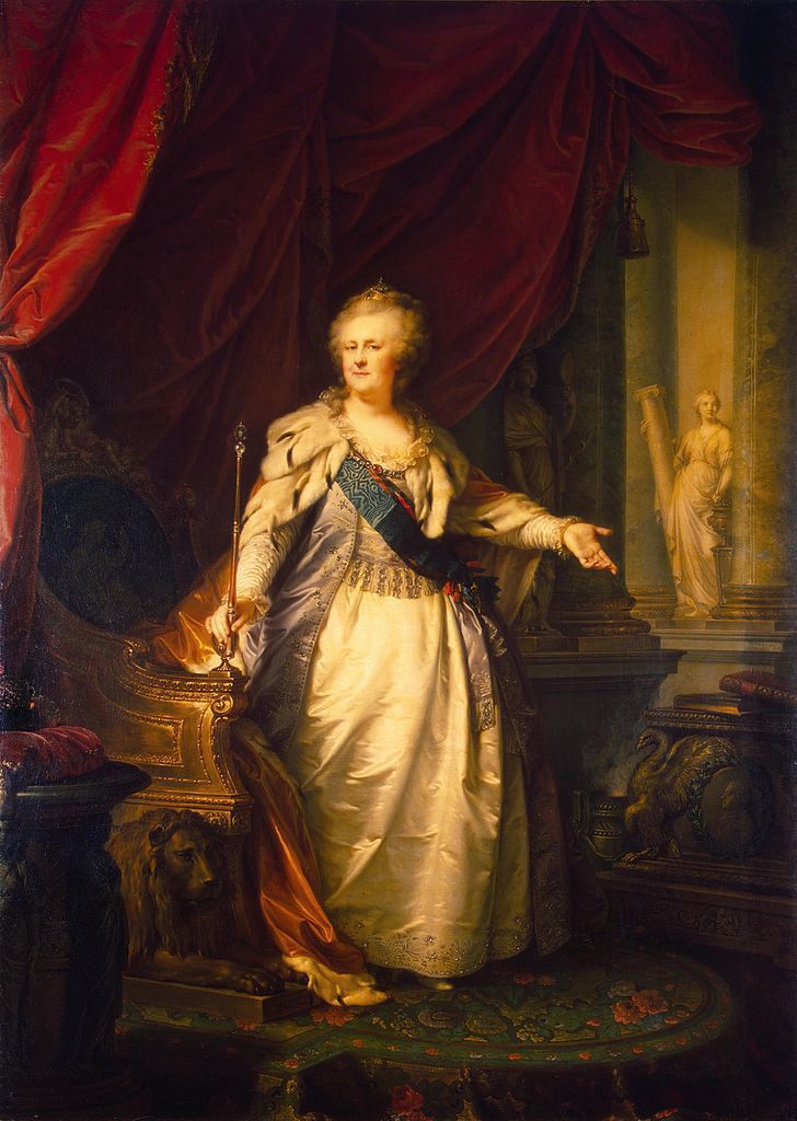 Portret Katarzyny II wykonany trzy lata przed jej śmiercią (Jan Chrzciciel Lampi/domena publiczna)