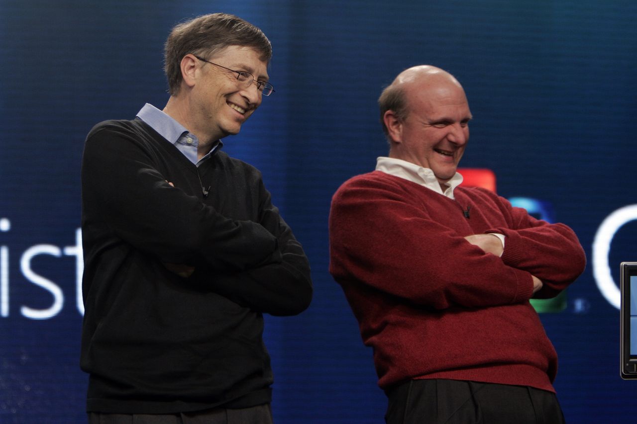 Bill Gates and Steve Ballmer. Archival photo