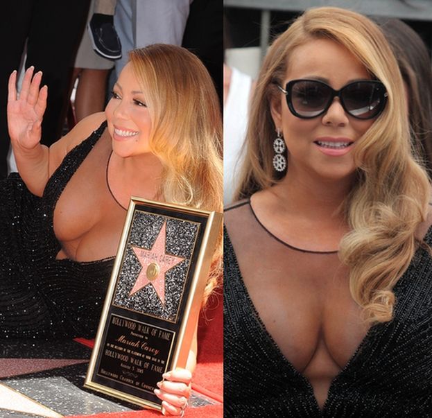 Piersi Mariah Carey na czerwonym dywanie...