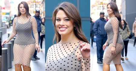 Ashley Graham w obcisłej sukience w Nowym Jorku