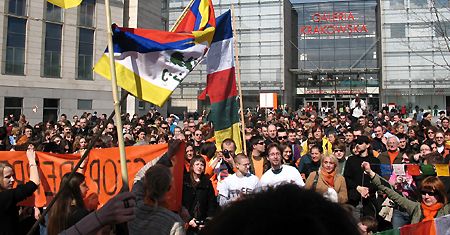 Manifestacja na rzecz Tybetu w Krakowie