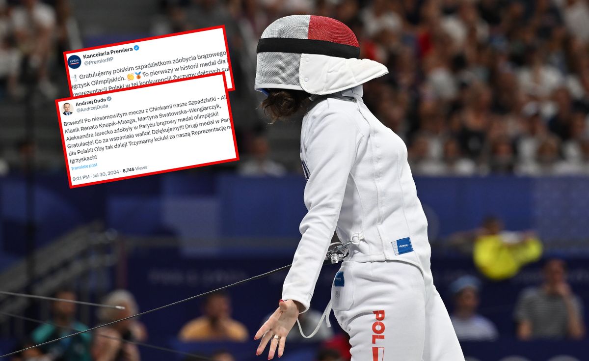 Politycy gratulują polskim szpadzistkom zdobycia brązowego medalu olimpijskiego w turnieju drużynowym