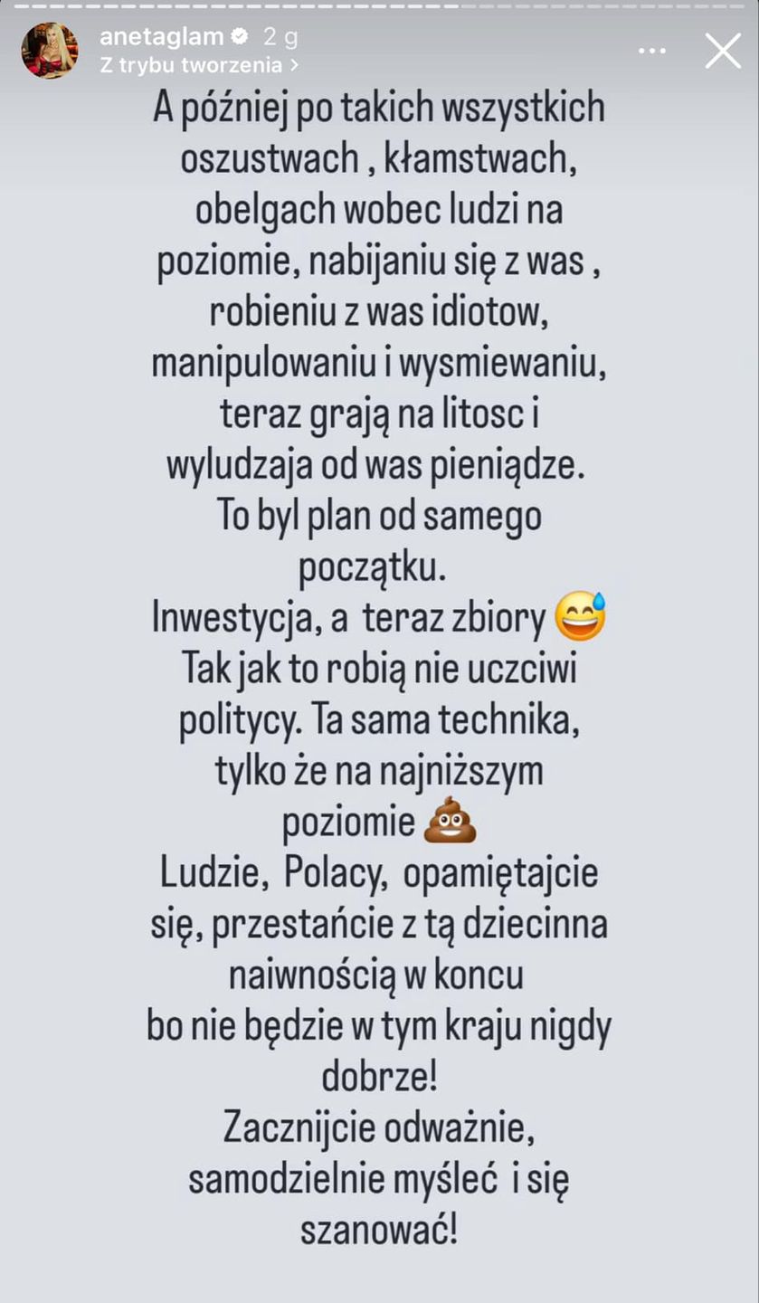 Aneta Glam UDERZA w Caroline Derpienski