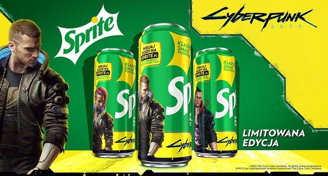 Sprite prezentuje unikalną edycję puszek i butelek inspirowaną grą Cyberpunk 2077