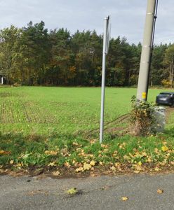 Wjechał w latarnię. Uciekł do lasu z dzieckiem na rękach