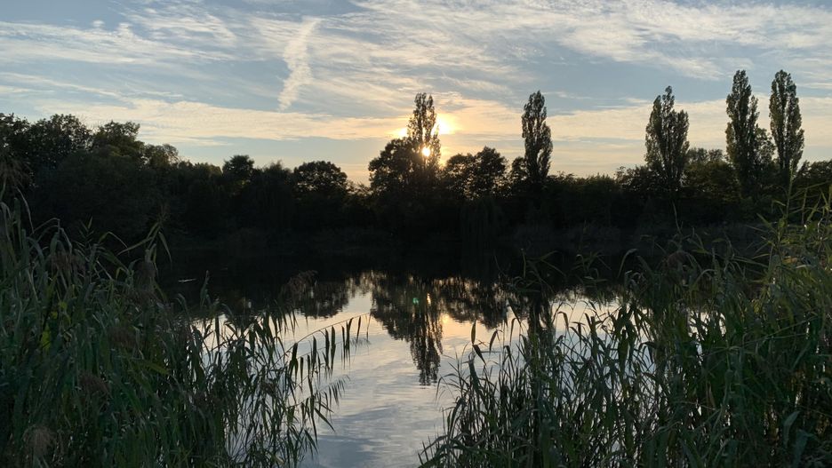 pogoda woda zbiornik wodny kąpielisko zachód słońca słońce