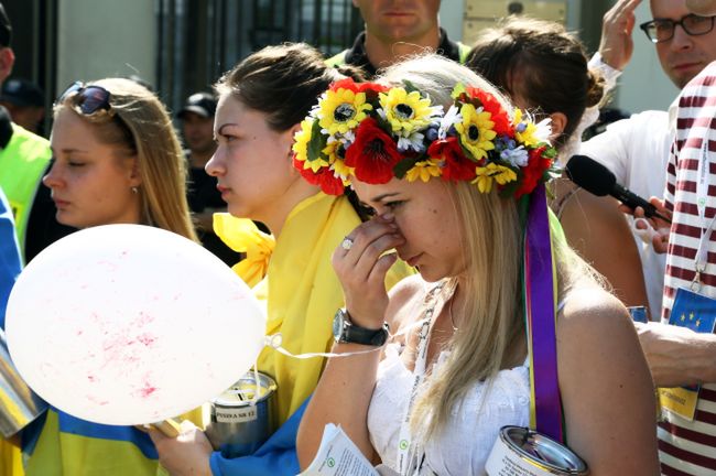 Proukraińscy aktywiści protestowali przeciw polityce Putina