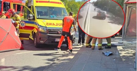 Wypadek na Woronicza. Wstrząsające nagranie krąży w sieci