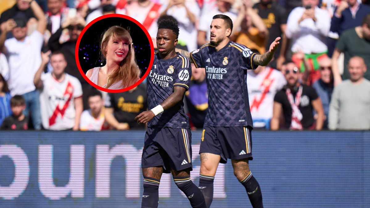Zdjęcie okładkowe artykułu: Getty Images / Diego Souto / Na zdjęciu: piłkarze Realu Madryt, w kółeczku Taylor Swift (Getty Images)