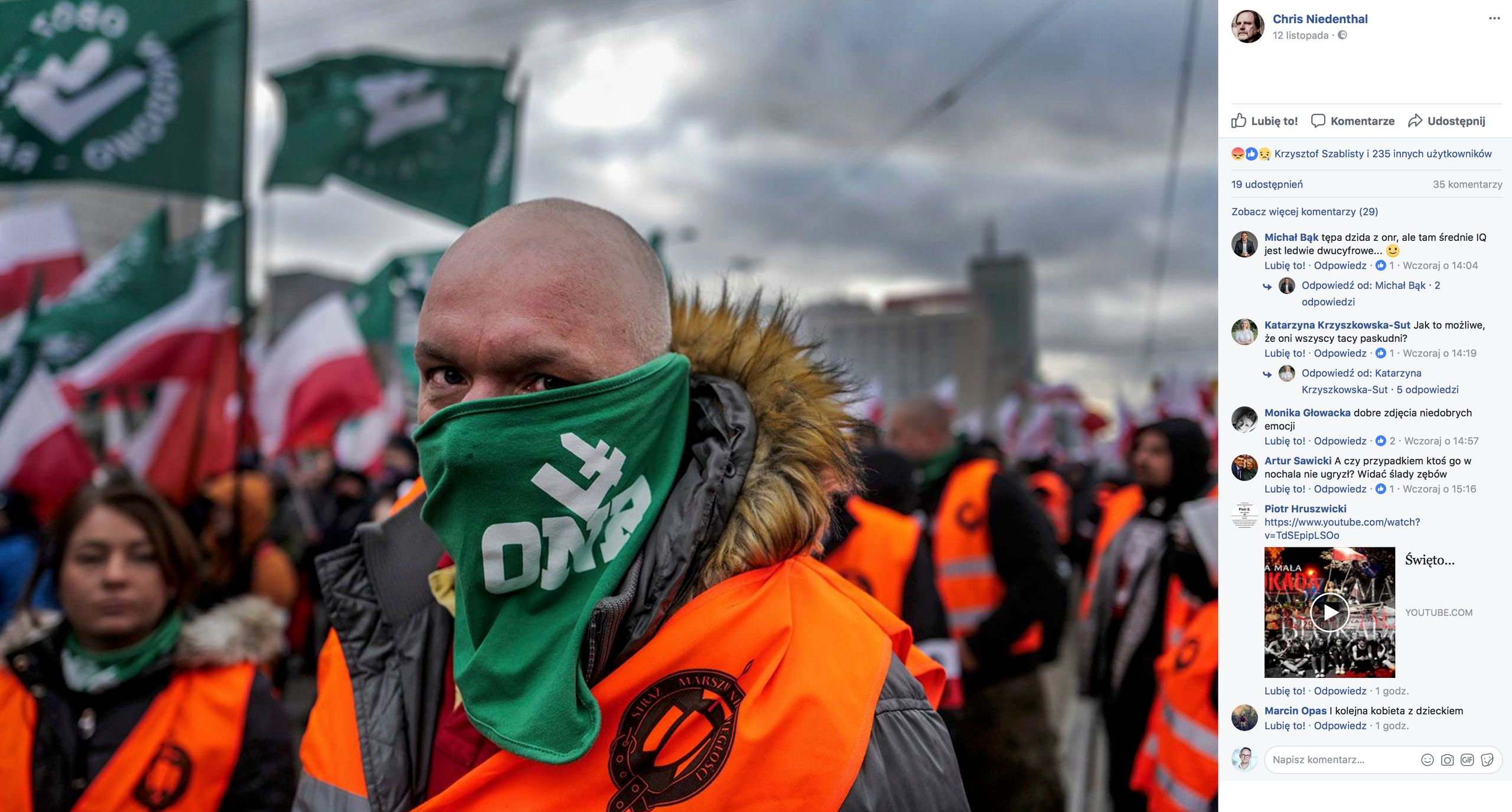 Chris Niedenthal zablokowany na Facebooku za umieszczenie zdjęć z Marszu Niepodległości 3