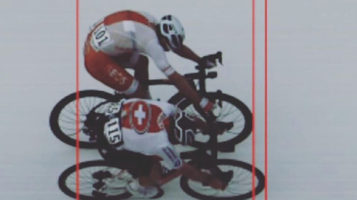 Zdjęcie okładkowe artykułu: Materiały prasowe / Fot. UCI / Michał Kwiatkowski (na górze) przegrał walkę o brązowy medal MŚ zaledwie o kilka, kilkanaście centymetrów.
