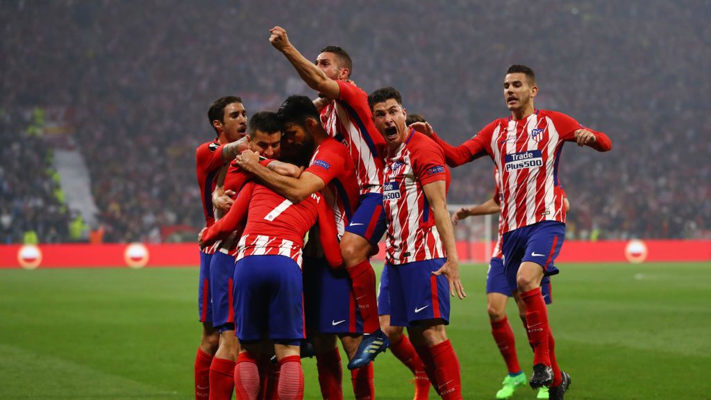 Zdjęcie okładkowe artykułu: Getty Images / Michael Steele / Na zdjęciu: piłkarze Atletico Madryt cieszą się z gola