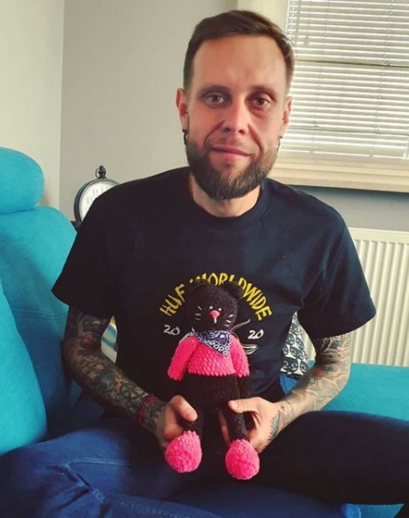Mateusz "Big Boy" Borkowski prezentuje zdjęcie sprzed metamorfozy