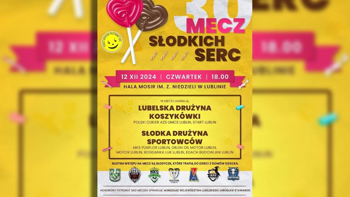 plakat mecz słodkich serc