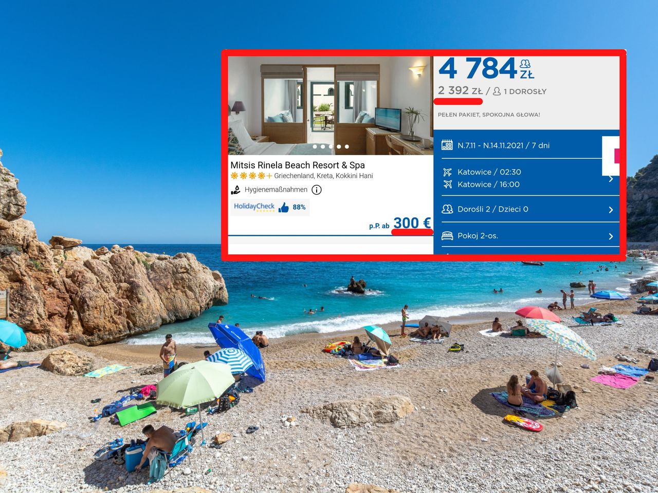 Urlop w tym samym hotelu, ale za dużo więcej pieniędzy. Oferty biur z Polski i Niemiec znacząco się różnią