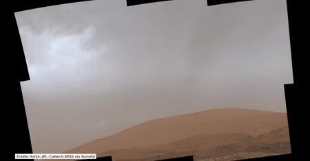 Zdjęcia chmur nad Marsem. Wykonał je łazik Curiosity.