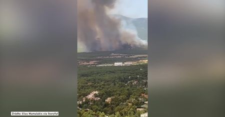 Pożar w pobliżu Aten. Przerwy w dostawach prądu