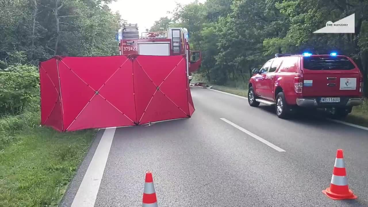 Czołowe zderzenie pod Warszawą. Jedna ofiara śmiertelna