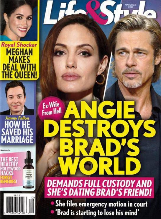 Angelina Jolie i Brad Pitt – Life&Style, marzec 2020