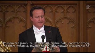 Premier Cameron krytykuje politykę zagraniczną Rosji
