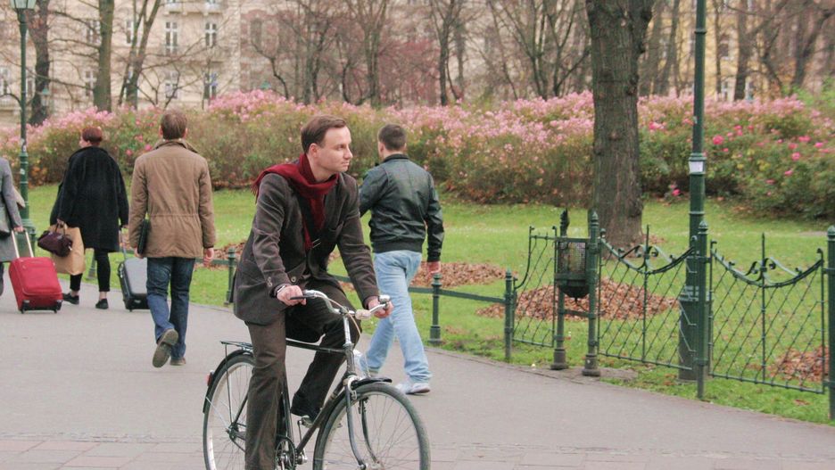 Wybory 2020. Andrzej Duda na krakowskich plantach, zdjęcie archiwalne