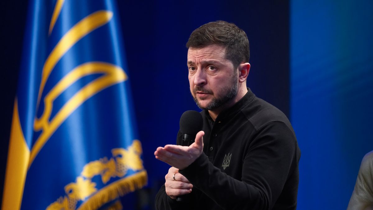 Na zdjęciu prezydent Ukrainy Wołodymyr Zelenski