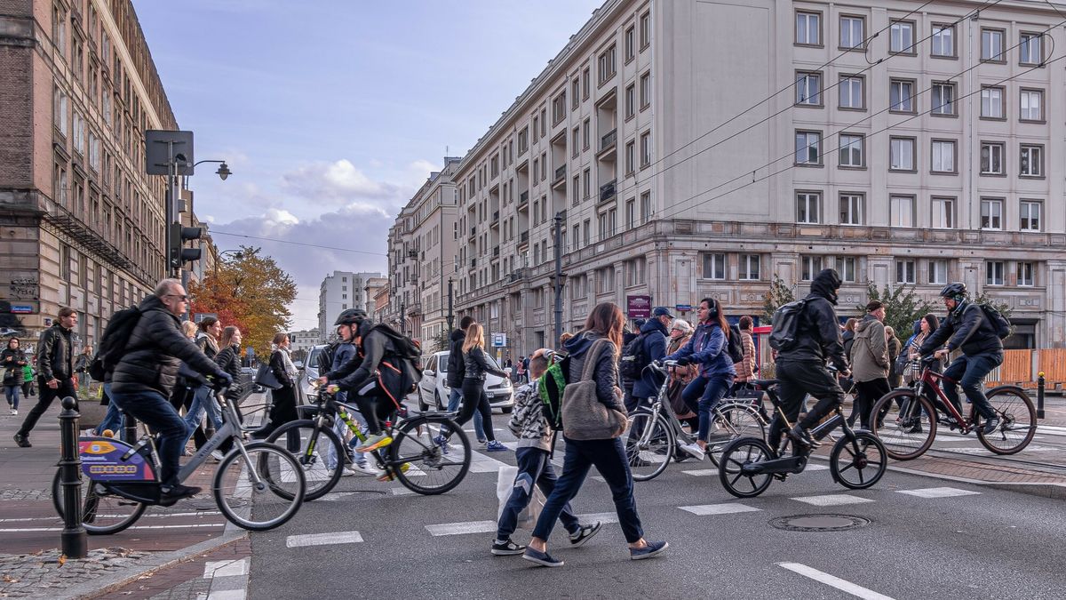 Reporter archiwum 2024 11
23.10.2024 Warszawa. Piesi i rowerzysci przekraczaja pasy na ulicy Marszalkowskiej (zdj. ilustracyjne).fot. Eryk Stawinski/REPORTER
Eryk Stawinski/REPORTER