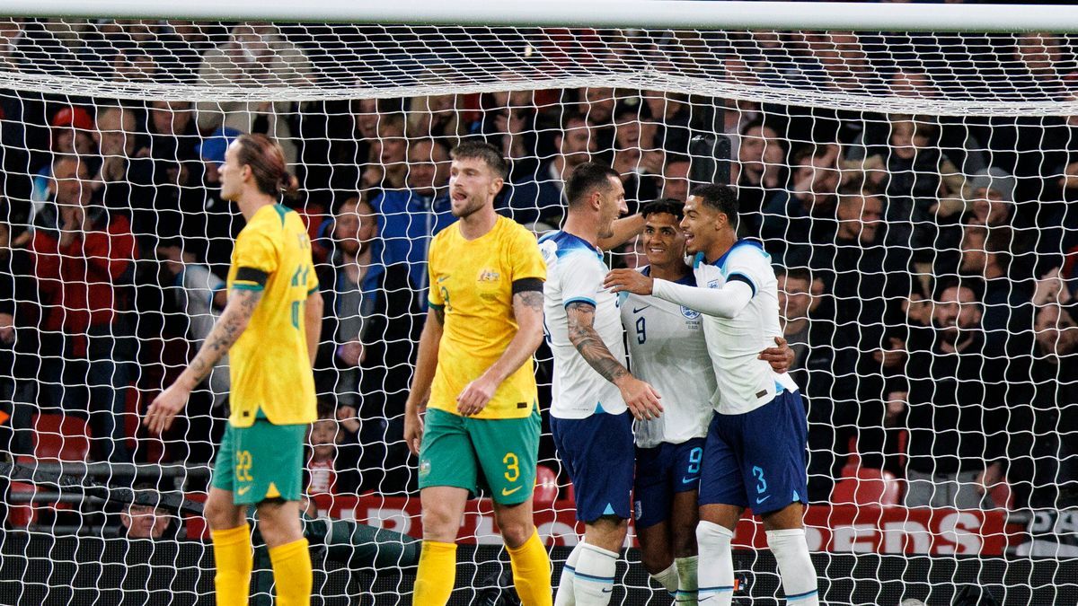 PAP/EPA / Tolga Akmen / Na zdjęciu: radość reprezentantów Anglii