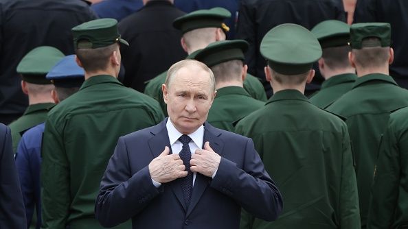 MOSCOW, RUSSIA - JUNE 22  (RUSSIA OUT) Russian President Vladimir Putin attends a wreath laying ceremony to the Unknown Soldier's Tomb in the Alexander Garden along the Kremlin wall, June 22, 2025, in Moscow, Russia. The day commemorates Operation Barbarossa, in which the Axis powers invaded the Soviet Union during World War II. (Photo by Contributor/Getty Images)
Contributor