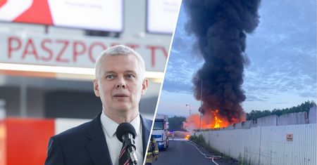 Pożar stacji paliw na Śląsku. Siemoniak o "rosyjskim śladzie"