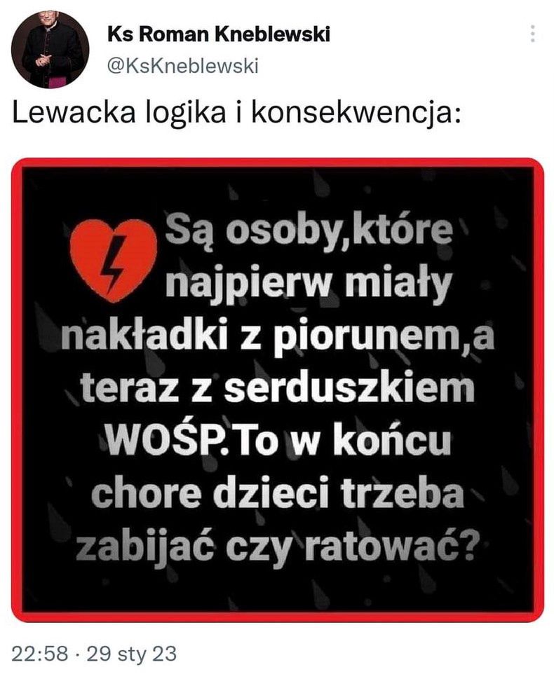 Ksiądz Roman Kneblewski o WOŚP