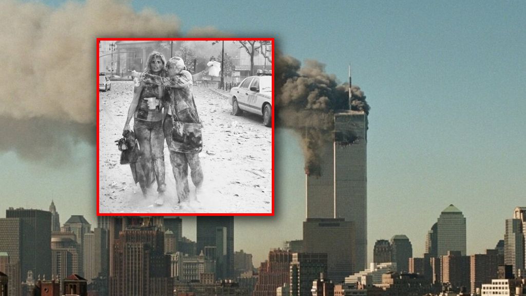 Kobieta po zamachu na WTC. Ten sam fotograf zrobił jej ślub