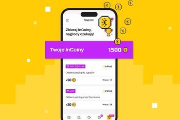 Grafika promująca InCoiny w aplikacji InPost Mobile