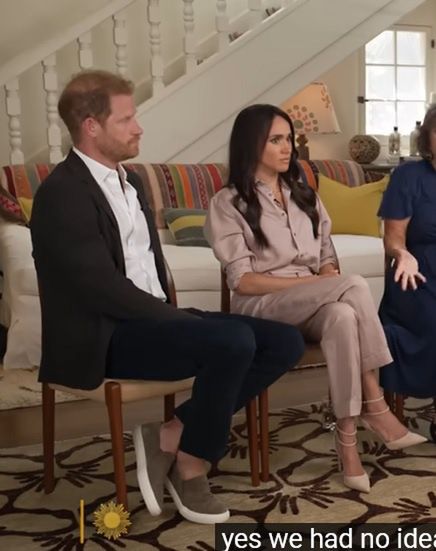 Książę Harry i Meghan Markle podczas wywiadu z CBS 