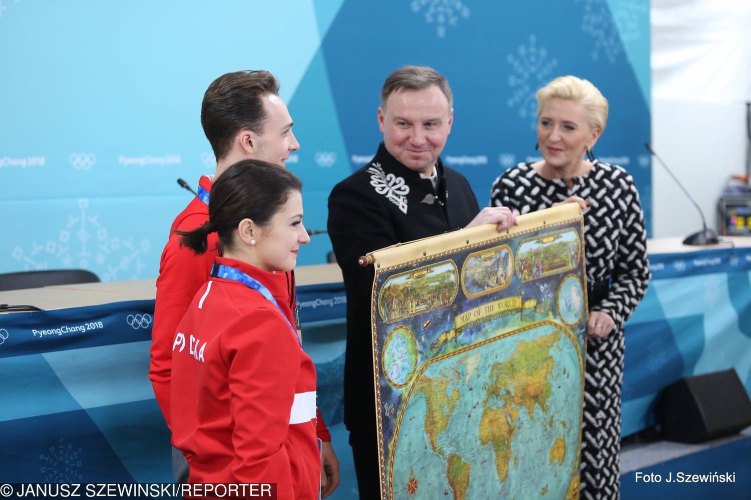 Andrzej Duda i Agata Duda na Igrzyskach Olimpijskich w Korei Południowej