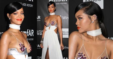 Rihanna z KWIATKAMI na sutkach… (ZDJĘCIA)
