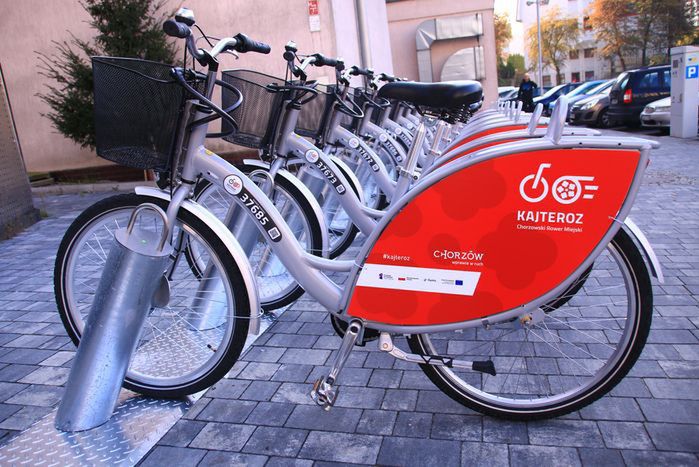 Śląskie. Na mieszkańców Chorzowa będzie czekało 460 rowerów z charakterystycznymi czerwonymi oznaczeniami.