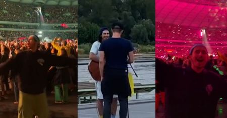 Ukraiński muzyk grał na bulwarach w Warszawie, gdy zauważył go... Chris Martin z Coldplay! Dał mu bilet na koncert (WIDEO)
