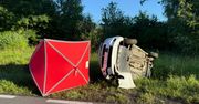 Śmiertelny wypadek w sobotni poranek. Dachowali po zderzeniu z dzikiem