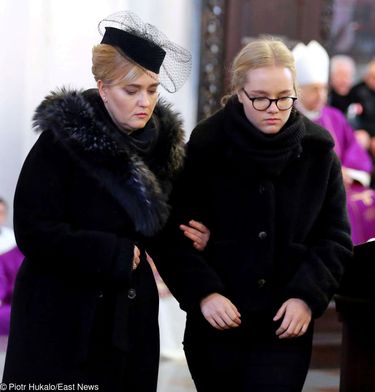 Magdalena Adamowicz z córką Antoniną na pogrzebie Pawła Adamowicza