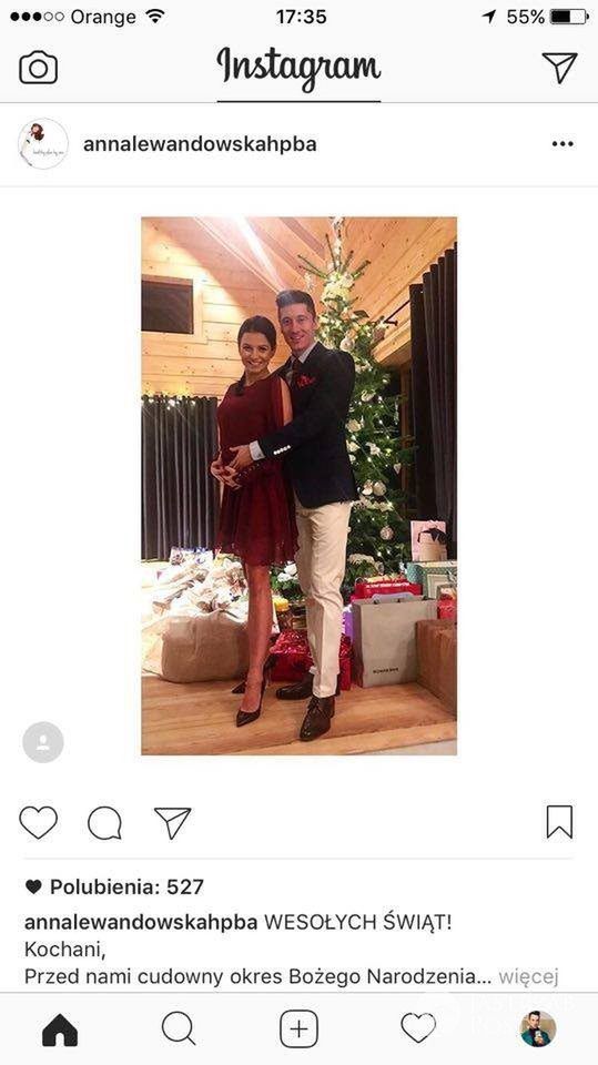 Anna i Robert Lewandowscy - święta 2016, Wigilia zdjęcia