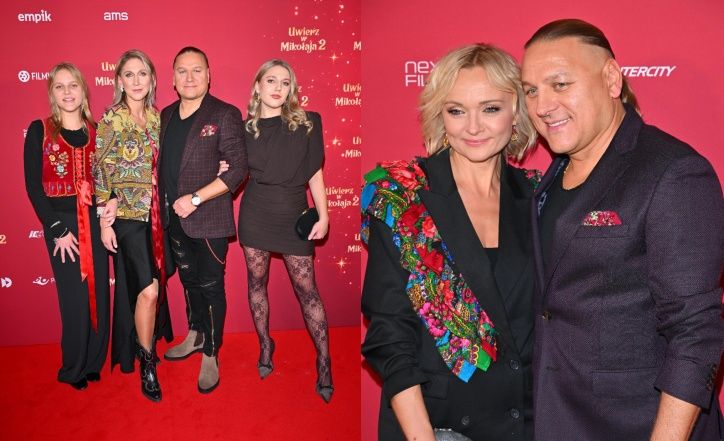 Bracia Golec z rodzinami na premierze filmu