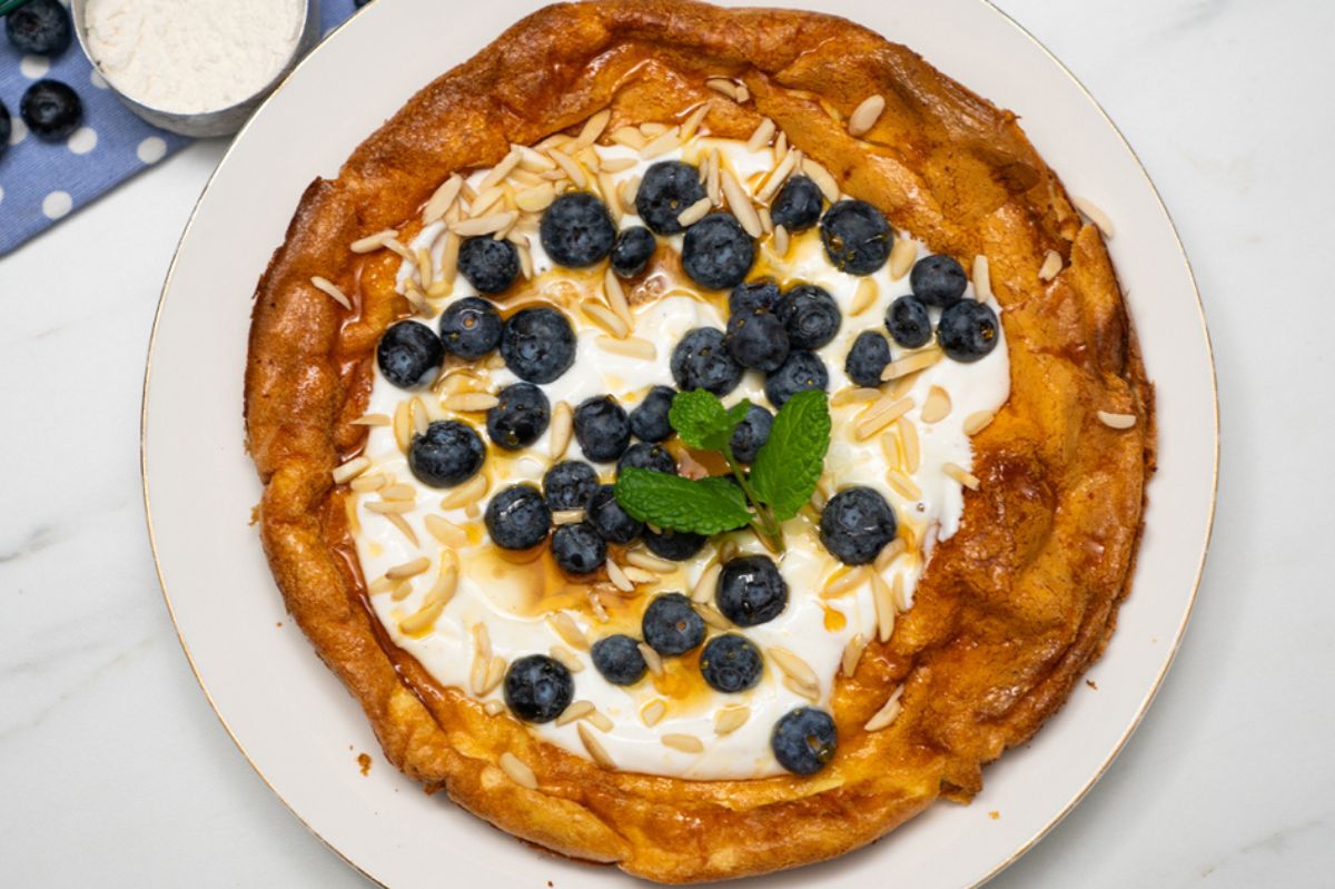 Make your mornings delightful with this fluffy, melt-in-your-mouth baked pancake recipe