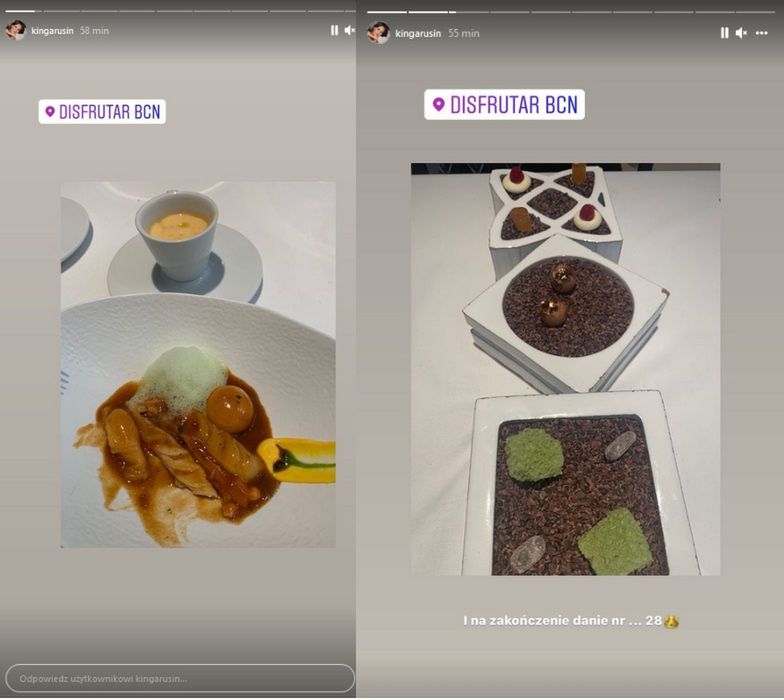 Kinga Rusin pokazuje przysmaki, których próbowała w Barcelonie