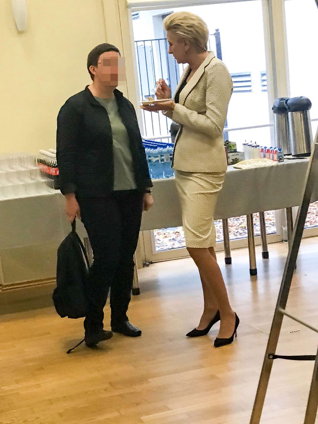 Agata Duda na przyjęciu w szpitalu na ulicy Karowej