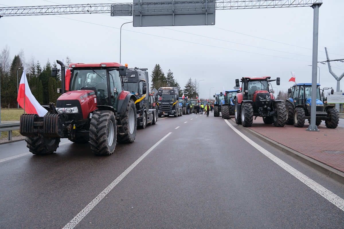 Protest rolników w Maryninie