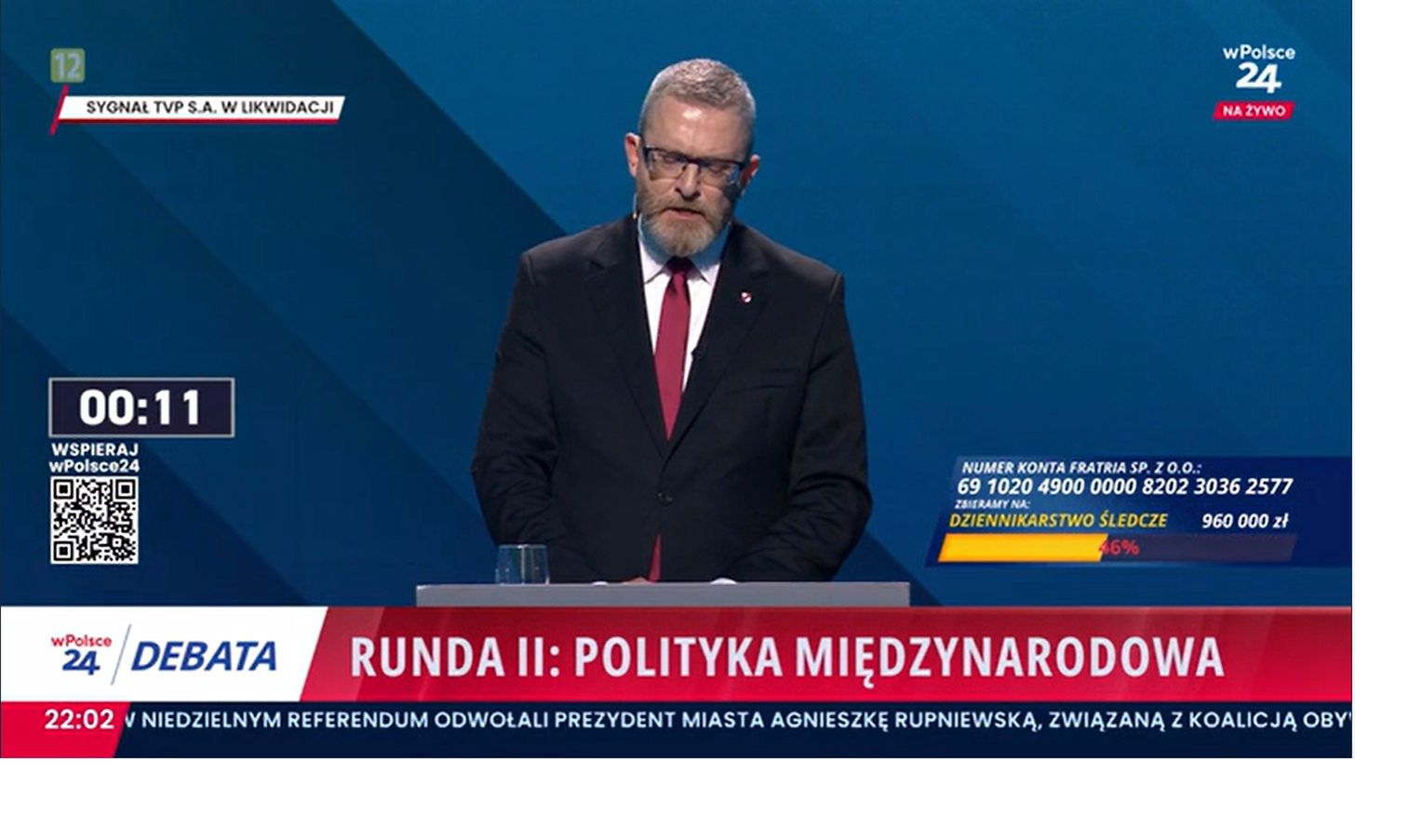 Debata organizowana przez TVP.